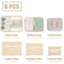 Packing Cubes 6 Set Luggage Packing Organizers for Travel Accessories Suitcase Organizers Travel Essentials (Beige)