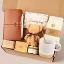 Get Well Soon Gift Baskets for Women, Thinking of You Self Care Gifts for Women Unique Gift Baskets Care Package, Happy Birthday Gifts for Her, Mom, Sister, Best Friend, Wife, Girlfriend, Coworker (Brown)