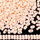 Yholin 1000pcs Glass Seed Beads Bulk, 3x6mm Peanut Shape Apricot Small Pony Beads for DIY Craft Projects Bracelets Necklace Jewelry Making