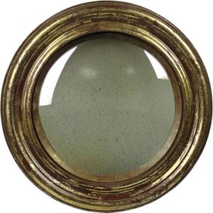 HomArt Convex Mirror, Medium, 11-Inch, Antique Gold, Aluminum