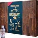 American Black Walnut Cutting Board - 19.7" x 12.2" (ExtraThick 1.7") Hardwood Butcher Block, Charcuterie, Heavy Duty End Grain Wood Chopping Board with Juice Groove & Handles (Oil & Plate Included)