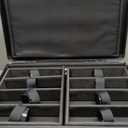 MoyRetty Professional Barber Case, Barber Suitcase 6 Clipper Slots & 8 Shear Holders, 17.13" Portable Aluminum Organizer for Hair Stylists & Pet Groomers-Black