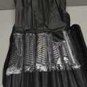 Dfito Chef Knife Sets with Roll Bag, 9 Pieces Professional Knife Set with Sharpener, High Carbon Stainless Steel Kitchen Chef Knife Set - Black Resin Handle, Dishwasher Safe, For Cooking, Chef Gifts