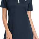 MoFiz Women's Golf Tennis Dress Sports Polo Dress Short Sleeve Quick Dry Casual Workwear Button (Blue, M)
