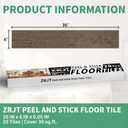 20 Pack Peel and Stick Vinyl Floor Tiles 30 Sq.Ft., 36" x 6" Wood Look Vinyl Planks, Waterproof Self-Adhesive Flooring, DIY Floor Tiles for Kitchen, Living Room, Bedroom, RV, Walnut