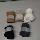 CHOWISH Womens Fuzzy Slipper Socks Super Soft Microfiber Fluffy Cozy Winter Warm Fuzzy Crew Socks (5 Pairs Solid Color-b)