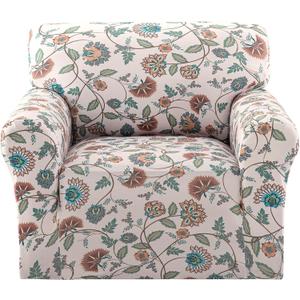 H.VERSAILTEX Printed Chair Slipcovers with Arms Floral Pattern Armchair Covers Stretch Living Room Chair Covers Slipcover Couch Cover for Dogs Washable(Cottage Charm,Chair)