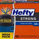 Hefty Strong Large Trash Bags, 33 Gallon, 48 Count (Pack of 3), 144 Total