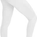 BLUEENJOY Leggings for Women - High Waisted Full Length Buttery Soft Yoga Pants for Workout Athletic Daily (Small-Medium, 01 White)