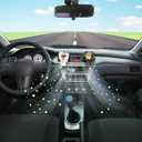 Mini Bouquet Flowers For Car 2pcs Dry Flower Car Vent Clips With 4pcs DIY Unscented Fragrance Pads For Girls Mother,Black & White