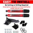 Dual Steering Stabilizer for 2014-2026 RAM 2500/3500 4WD #8749430 (Red)