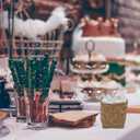 Cabilock 20 Pcs Hand Woven Wedding Candy Boxes, Rustic Light Brown Storage Baskets for, Easy Assembly, for Weddings, Birthdays, Baby Showers