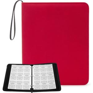 Card Binder  720 Capacity, Zippered Trading Card Holder for MTG, Sports & Collectible Cards  Acid-Free, Durable & Travel-Friendly Storage (Red dots, 9 Pocket)