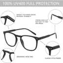 BLUEMOKY Reading Glasses for Women Men, Blue Light Blocking Glasses 2 Pack, Computer Readers, Spring Hinge, 3.5x