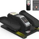 Under Desk Elliptical Machine, Electric Elliptical Exerciser for Senior, Quiet & Small Electric Seated Pedal Exerciser for Home with Display Monitor, Remote Control & 12 Adjustable Speeds
