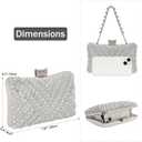 Women Sparkly Rhinestone Clutch with Chains, Glitter Evening Handbag Purse Shoulder Bag for Wedding Party Prom