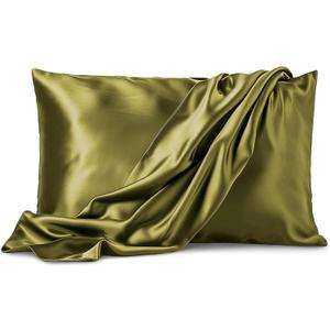 Satin Pillowcase 2 Pack - Queen Size (20"x30", Sage) - Silky Pillow Cases for Hair and Skin - Satin Pillow Covers with Envelope Closure - Extra Soft Premium Microfiber