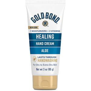 Gold Bond Healing Hand Cream, 3 oz Hand Cream With Aloe, Moisture That Lasts Through Handwashing