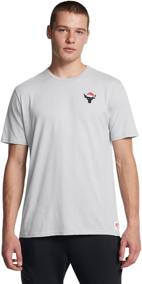 Under Armour Men's Project Rock One Sleighin Gains Short Sleeve T Shirt (XL, Gray)