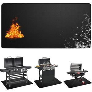 Grill Mats for Outdoor Grill,Double-Sided Fireproof Grill Accessories 72 x 40 inches,Grill Mats Oil-Proof Waterproof BBQ Protector for Decks and Patios
