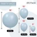 2 x PartyWoo Dusty Blue Balloons 85pcs Different Sizes of 18 12 10 5 Inch Light Blue Aqua Boho Balloon Arch Kit Garland for Graduation Baby Shower Gender Reveal Birthday Party Decorations Blue-F28