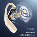 AI Translation Earbuds Real Time - Audifonos Traductores Ingls Espaol, 3-in-1 Translator Device, Supports 144 Languages & Accents, Open Ear Earbuds with Charging Case (Dusty Khaki)