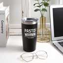 ARIABLE Pastor Warning Be Careful Or You Will End Up In My Sermon 20 Ounce Black Vacuum Insulated Tumbler Funny Stainless Steel Drinkware Preacher Minister Appreciation Ordination Christmas Gifts