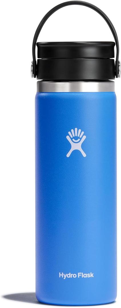 Hydro Flask Flex Sip Coffee Tumbler  Insulated Stainless Steel, Non Spill, Leak Proof Travel Coffee Cup 20 Oz Cascade Blue