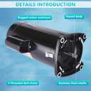 USQ1252 2.5HP Pool Pump Motor Compatible with Century A.O. Smith Hayward Super PumpSuper IIMax - floHayward Northstar Pump Round Flange Pool Motor Single Speed 48Y Frame, 230V