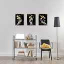 WELMECO Skull Wall Decor Gothic Room Decor Pictures Skull Art Painting Halloween Decoration 12"x16"x3 Pieces (Gold)