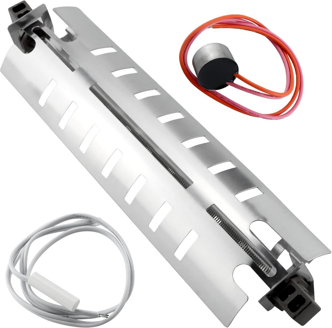 WR51X10055 Refrigerator Defrost Heater for G-E Hot-point Refrigerator with WR50X10068 Defrost Thermostat WR55X10025 Temperature Sensor Replaces WR50X10028 WR50X10018 WR51X10030 by TOMOON