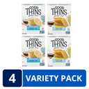 GOOD THINS Rice & Corn Snacks Gluten Free Crackers Variety Pack, Bulk Snack Crackers, 4 Boxes (EXP 07/19/26)