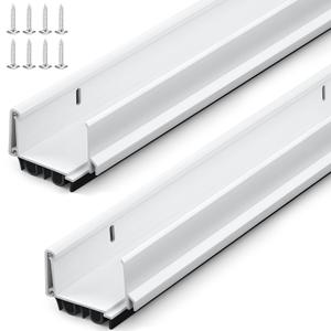 FoldTier 1 Pcs 32'' U Shaped Door Sweep for Bottom of Exterior Door, White