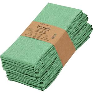 Ruvanti Cloth Napkins Set of 12, 18x18 Reusable Napkins Cloth Washable, Soft & Durable Table Napkin, Poly Cotton Fabric Dinner Napkins for Parties, Christmas, Thanksgiving, Weddings - Amazon