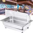 Commercial Buffet r - Stainless Steel Electric Chafing Dishes, Adjustable Temperature, 9L 13L, Keep Food Warm for Parties, Long Time,A-13l-Full Size
