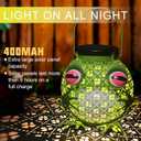2 Pack Solar Lanterns Outdoor Waterproof Frog Metal Hanging Lantern Outdoor Hanging Solar Lights with Sound, Outdoor Lanterns for Yard, Garden, Patio, Porch