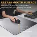 Glass Gaming Mousepad, Tempered Glass Hard Mouse Pad,Smooth Surface,Precise Control,Suitable for Esports Games and Office Use,7.9x11.8In,Black