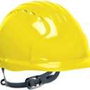Safety Works SWX00374 Pro Full Brim Style Vented Hard Hat with Wheel RATCHET (Medium, Yellow)
