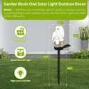 Garden Solar Light Outdoor Decor, Solar LED Light with Stake, Waterproof for Walkway Courtyard Party Decoration, White and Black Owl