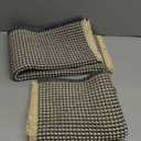 MIULEE Set of 2 Waffle Bathroom Rugs, Boho Bath Rugs Non Slip Washable, Super Absorbent Bath Mats, Ultra Soft Rubber Backed Shower Mats for Bathroom Floor, Tub, Dark Grey & Yellow,