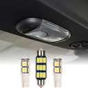 Hooke Road JK Wrangler Dome Light Bulbs, Interior Bright White Upper LED Reading Map Lights Kit for 07-18 Jeep JK Wrangler - 3PCS