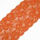 5 Yards Floral Lace Ribbon Stretch Tulle Lace Trim Elastic Webbing Fabric for DIY Jewelry Making Craft Clothes Accessories Gift Wrapping Wedding Party Decoration (Orange)