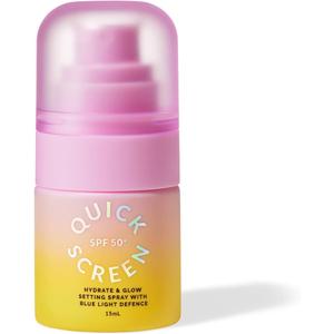 THE QUICK FLICK Sunscreen Prep 3-in-1 SPF 50+ Moisturizer, Primer & Blue Light Defense | Ultra-Lightweight, Fast Absorbing & Non-Greasy | Hydrating Setting Spray for Makeup | No White Cast | 15ml