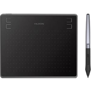 Drawing Tablet HUION HS64 Beginner Graphics OSU Tablet with Battery-Free Stylus 8192 Pressure Sensitive for Digital Art, Painting & Design, Compatible with Windows, Mac, Android & Linux Black