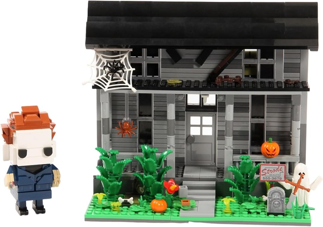 Halloween Movie Building Set  Horror House & Figure, Toy Building Blocks Compatible with Lego, Collectible for Horror Fans & Adults, Creative DIY Display Toy
