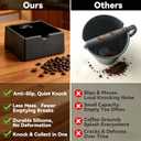 Silicone Espresso Knock Box, Quiet Non-Slip Coffee Puck Bin, Durable Barista Knock Box for Coffee Grounds, Universal Countertop Espresso Accessories