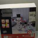 JOIEDOMI 3 Pcs 3D Christmas Collapsible Snowman Yard Light 270 Pre-Lit LED Cool White Lights for Indoor Outdoor Garden Holiday Dcor, Christmas Event Decoration, Xmas Eve Night, Red Scarf