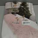 Table Runner, Valentine's Day Modern Small White Fur Table Runner for Party Birthday Christmas Friendsgiving Wedding Dinning Table, Decorative Rug Luxury Faux Fur Runner for Table (11.8x70.8 inch)