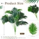 Tigeen 6 Pcs Artificial Palm Leaves Tree 33 Inch Fake Tropical Plant with Stems Large Faux Palm Leaf Bush Greenery for Hawaiian Luau, Jungle Safari, Pool Beach Party, Wedding, Garden, Indoor Outdoor