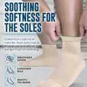 Doctor's Select Diabetic Socks for Men - 4 Pairs Diabetic Ankle Socks for Men | Non Binding Neuropathy Socks (M)